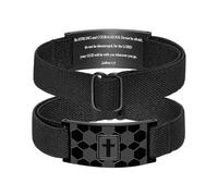 Oidea Braccialetti da uomo con dedica della Bibbia, regalo di laurea, in acciaio inossidabile, cinturino elastico nero, regolabile, gioiello cristiano, regalo per lui e uomo, Acciaio inossidabile