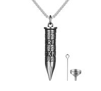 OIDEA Collana con urna di San Michele, per ceneri dell'Arcangelo Michele, collana commemorativa per cremazione, gioielli per ceneri umane, amuleto, gioielli cattolici, per uomini e donne, Acciaio