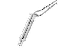 OIDEA Collana Fischietto Respirazione 528 Hz: Ciondolo Meditazione Ansia Acciaio Inox per Uomo e Donna Ipoallergenico - Per Alleviare la Tensione o l'Ansia Regali, 5.6cm, Acciaio inossidabile, Non