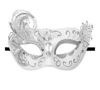 OIDEA Maschera Mascherata Venezia Donna: Argento Ciglia Farfalla Maschera Carnevale Metallo Pavone - Per Costumi Cosplay