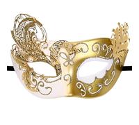 OIDEA Maschera Mascherata Venezia Donna: Oro Ciglia Farfalla Maschera Carnevale Metallo Pavone - Per Costumi Cosplay