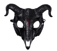 OIDEA Maschere animali da uomo per Carnevale: gatto volpe lupo teschio maschera horror gotico vintage steampunk leggera piacevole capra pecora gufo maschera occhi maschera semimaschera per maschera