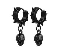 OIDEA Orecchini pendenti a punta per uomini e donne: nero gotico punk in acciaio inox croce spada incernierato orecchini ad anello gioielli regali, Misura unica, Metallo, Nessuna pietra preziosa