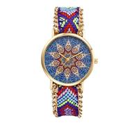 OIDEA Orologi Analogici Elastica Donna: Orologio al Quarzo Rotondo con Cinghie Treccia per Scala Numeri Arabi - Abbigliamento quotidiano, D, striscia