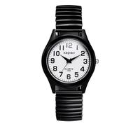 OIDEA Orologi Cinturino Elastico Coppia: Orologio al Quarzo Analogico Rotondo per Uomo e Donna Cinturino Estensibile in Acciaio Inossidabile Grande Scala Numeri Arabi - per Tempo Libero Business