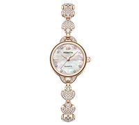 OIDEA Orologio da donna con diamanti imitazione: orologi al quarzo analogico rotondo piccolo per signora cinturino in lega sottile rimovibile - per il tempo libero affari regali, argento, Bracciale