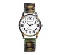 Oidea Orologio da polso da donna, con cinturino elastico, analogico, al quarzo, quadrante grande, numeri arabi, facile da leggere, orologio casual da donna, Sorriso