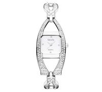 Oidea Orologio da polso da donna di lusso: elegante quadrante quadrato analogico al quarzo orologio da donna con cinturino in acciaio inossidabile imitazione diamanti orologio da donna regalo