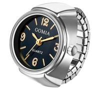 OIDEA Orologio da polso da uomo e donna: elegante quadrante rotondo elastico analogico al quarzo orologio da dito anello elastico facile da leggere anello regolabile orologio San Valentino, compleanno