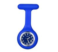 OIDEA Orologio Infermiere Donna Tasca: Orologi da Taschino con Numeri Arabi Lancette Luminose in Silicone Spilla al Quarzo Dottore Medico Lavoro - Regalo Giornata degli Infermieri Blu