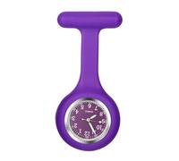 OIDEA Orologio Infermiere Donna Tasca: Orologi da Taschino con Numeri Arabi Lancette Luminose in Silicone Spilla al Quarzo Dottore Medico Lavoro - Regalo Giornata degli Infermieri Viola