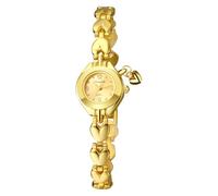 Oidea Piccolo orologio da polso da donna: delicato orologio analogico al quarzo con cinturino a forma di cuore in acciaio inox, orologio da polso da donna casual, B-oro