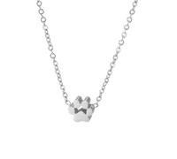 OIDIMS Collana girocollo a forma di zampa di cane e gatto, delicata collana con ciondolo a forma di zampa regolabile, regalo di compleanno minimalista per donne e, Metallo, Nessuna pietra preziosa
