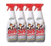 OièS Saniessenza Detergente Profumato 750 ml - Profumatore Ambiente 5 in 1 Spray Igienizzante Multiuso per Pavimenti e Superfici - Profuma, Igienizza, Deodorizza, Deterge e Spolvera - Bianca (4 Unità)