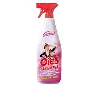 OièS Saniessenza Detergente Profumato 750 ml - Profumatore Ambiente 5 in 1 Spray Igienizzante Multiuso per Pavimenti e Superfici - Profuma, Igienizza, Deodorizza, Deterge e Spolvera - Fucsia