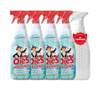 OièS Saniessenza Detergente Profumato 750 ml - Profumatore Ambiente 5 in 1 Spray Igienizzante Multiuso per Pavimenti e Superfici - Profuma, Igienizza, Deodorizza e Spolvera - Acquamarina (4 Unità)