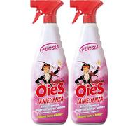 OièS Saniessenza Detergente Profumato 750 ml - Profumatore Ambiente 5 in 1 Spray Igienizzante Multiuso per Pavimenti e Superfici - Profuma, Igienizza, Deodorizza, Deterge e Spolvera - Fucsia (2 Unità)
