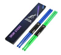 OIETON 2 paia di bacchette in nylon 5A, bacchette per batteria in plastica con manici antiscivolo, per bambini e adulti, per batteria elettronica, strumenti per esercizi, accessori a percussione