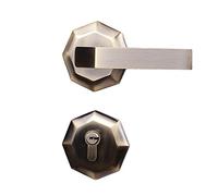 OIEWRYZLE Maniglia moderna for porta d'ingresso in acciaio inossidabile con serratura decorativa a chiave - Finitura in bronzo oliato, for camera da letto/bagno(ModelC)