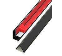 OIEWRYZLE Protezioni angolari autoadesive in PVC - 1,5 cm di Larghezza, Resistenti agli Urti e ai Graffi, Protezioni murali Impermeabili 1 pz.(Black,1.5x150cm)