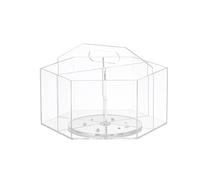 OIF Portapenne in acrilico, portapenne rotante a 360 gradi con 6 scomparti, organizer per matite per bambini, organizer per scrivania, ufficio