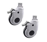 OIFAODAO, 2 Pezzi, Ruote Girevoli in Gomma for Attrezzature Mediche Pistone Ruota con Strumento Freno Silenziosa Universale ，Rotelle(50x50mm)