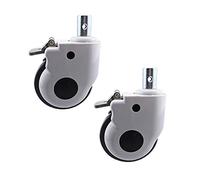 OIFAODAO, 2 Pezzi, Ruote Girevoli in Gomma for Attrezzature Mediche Pistone Ruota con Strumento Freno Silenziosa Universale ，Rotelle(28x40mm)