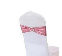 OIFAODAO, 20 pz/Lotto Metallico Oro Argento Fasce for Sedie Sedia di Cerimonia Nuziale Decorazione Spandex Telai della Arco for Il Partito Evento Hotel Banchetto Casa,Fasce per sedie(Pink)