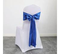 OIFAODAO, 20 pz/Set Telai for sedie in Raso, 17 * 275 cm Fiocchi in Nastro for Sedia in Seta Coprisedia Decorazione for for Banchetti di Nozze Feste Eventi Hotel,Fasce per sedie(Royal Blue)