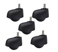 OIFAODAO, 5 pezzi, rotelle for mobili in plastica Ruota universale for pane Sedia da ufficio Puleggia Rullo resistente for rullo di ricambio for pavimento in legno ，Rotelle