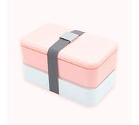 OIFAODAO, Bento Boxes Box a Tenuta stagna 2 Livelli Lunch Scatole for il pranzo con posate riutilizzabili in stile giapponese,Leak,Contenitore per il pranzo(Pink)