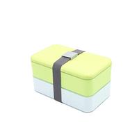 OIFAODAO, Bento Boxes Box a Tenuta stagna 2 Livelli Lunch Scatole for il pranzo con posate riutilizzabili in stile giapponese,Leak,Contenitore per il pranzo(Green)