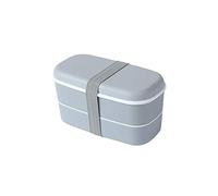 OIFAODAO, Bento Boxes Lunch Box a doppio strato, Materiale plastico, Frigorifero for alimenti, Scatola for la conservazione dei prodotti freschi, Scomparto,Contenitore per il pranzo(Grey)