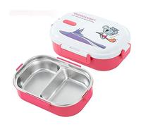 OIFAODAO, Bento Boxes Lunch Box a tenuta stagna for adolescenti, in acciaio inossidabile 304 box in stile giapponese, Se a prova di perdite,Contenitore per il pranzo(Red-a)