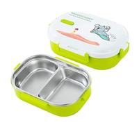 OIFAODAO, Bento Boxes Lunch Box a tenuta stagna for adolescenti, in acciaio inossidabile 304 box in stile giapponese, Se a prova di perdite,Contenitore per il pranzo(Green-a)