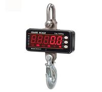 OIFAODAO, Bilancia digitale for gru sospesa for carichi pesanti da 1000 kg/2200 libbre con custodia addensata display a LED for telecomando,Bilance per gru(Black,500KG/200G)