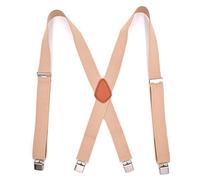 OIFAODAO， Bretelle Nere Resistenti for Uomo Elastiche Regolabili con X-Back Accessori di Abbigliamento alla Moda da,Bretelle da Uomo(Beige)