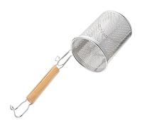 OIFAODAO, Colino da cucina a maglia fine Spider Skimmer Manico in legno Cestello for friggere for cucinare cestini for o ，Imbuto colino(12X12X37CM)