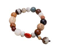OIFAODAO, Diciotto Braccialetti con Semi di Bodhi for Uomini e Donne Bracciale con Perline di Meditazione Yoga, Accessori da Polso,B,Perline Bodhi