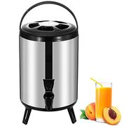 OIFAODAO, Distributore di acqua calda e fredda for caldaia a urna con rubinetto, borsa dell'acqua for il tè, distributore bevande isolato, Distributori di bevande in acciaio inox(6L)