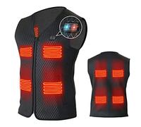 OIFAODAO, Gilet autoriscaldante riscaldante a infrarossi USB riscaldato a 5 Zone Giacca con Ricarica Esterna Intelligenza Abbigliamento Elettrico da Uomo,Riscaldare Il Giubbotto(XL)