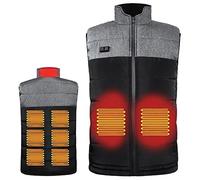 OIFAODAO, Gilet da Caccia for Esterni Giacca riscaldante Invernale autonomo a 9 Zone riscaldata USB,Riscaldare Il Giubbotto(L)