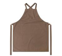 OIFAODAO Grembiuli da lavoro, Grembiule da cuoco con incrocio sulla schiena for donna, taglia comoda, cucina, casa(Brown)