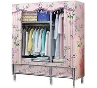 OIFAODAO, Guardaroba in Tela, Ripiani in Tessuto di Grandi Dimensioni con Asta Appendiabiti, Armadio Pieghevole for Camera da Letto, A-120x45x168cm ，Armadio portatile