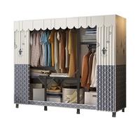 OIFAODAO, Guardaroba in tessuto,Armadi in stoffa for camera da letto, con asta appendiabiti,Armadio semplice,Organizzatore per,Scarpe,Borse,Soggiorno,Camera ，Armadio portatile(170x45x168cm)