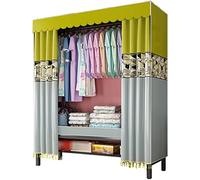 OIFAODAO, Guardaroba portatile in stoffa stabile, Camera da letto aperto Creatività Organizzatore Ripiani Staffa in metallo, Appendiabiti 180 * 101 50 cm ，Armadio portatile