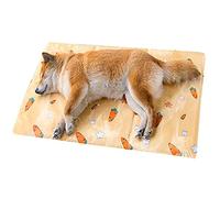 OIFAODAO Il Letto dei Cani, for Cani e Gatti, Letto Comfort Cool Matt for cucce Letti, Ideale for nella Calda Estate(Yellow,L)