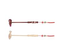 OIFAODAO Il Martello dell'erba, 2 Pezzi Martello da Massaggio in Legno Strumento for automassaggio massaggiatore for Mani for Schiena for Collo Vita Glutei Gambe