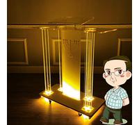 OIFAODAO, Lussuoso podio in Acrilico Dorato, Supporto for Portatile, pulpiti for chiese, Piattaforma di Lettura for prete e Sala for discorsi del, Trasparente ，Podici in Piedi