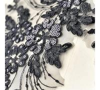 OIFAODAO, Patch di Fiori Ricamati con Paillettes Fatti a Mano Fai da Te Applique Abito da Sposa Accessori di Abbigliamento Toppa in Pizzo,Toppe da Cucire(Red)